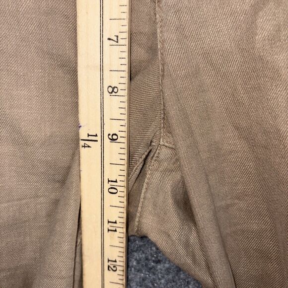 Level 99 Anthropologie Pants Womens Size 29 Brown Linen Blnd Flare Wide Leg - Picture 8 of 12